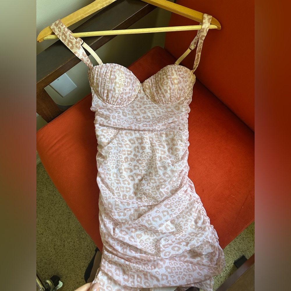 Ohpolly pattern mini dress, used: in good condition size US4, UK8